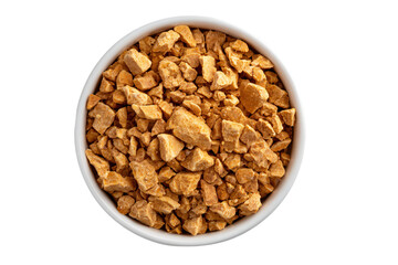 Bowl of Dried Textured Soy Protein