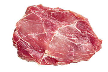 Raw Pork Chop on White Background