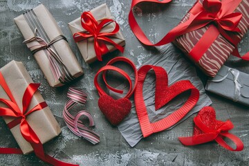 Charming Valentine s Day Display with Elegant Gifts, Romantic Decor, and Heartfelt Messages for Love