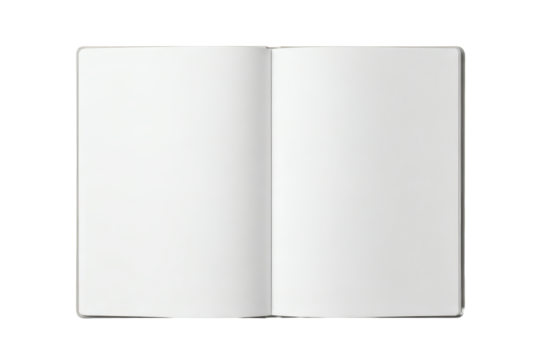 A blank open notebook, ideal for writing ideas and inspiration. - Powered by Adobe