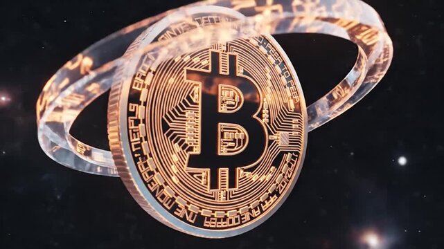 Bitcoin in Space - A Digital Currency Orbiting the Future.