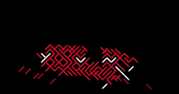 Corporate Striped Background Canada Map Shape Reveal