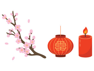 Vector set illustration for travel to China with national objects and cultural attributes ideal for tourism heritage and travel design themes © Nass Studio