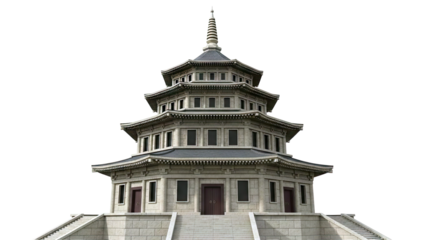 Multi-tiered Pagoda with Stone Facade