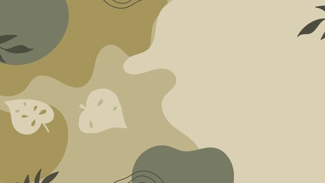 Green Nature Abstract Flat Animation Looping Video Background