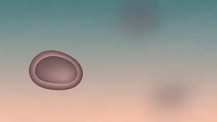 Abstract illustration of a concave oval shape floating on a soft gradient background