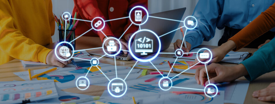 Software development with coding overlays, programming languages, developer tools, mobile app creation, and advanced programming for digital product development and software solutions. Entice
