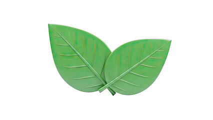 Two Green Leaves Icon