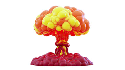Stylized Mushroom Cloud Explosion
