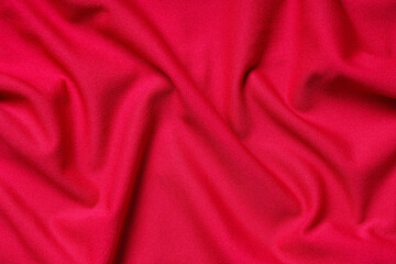 Obraz premium Texture of bright red fabric as background