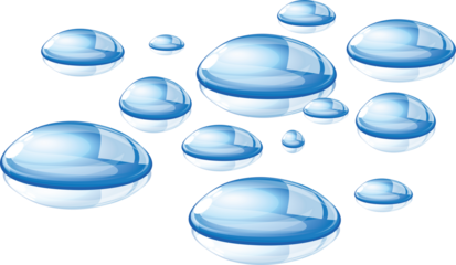 set of water drops