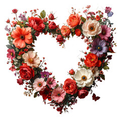 Heart Shaped Floral Arrangement with Roses.