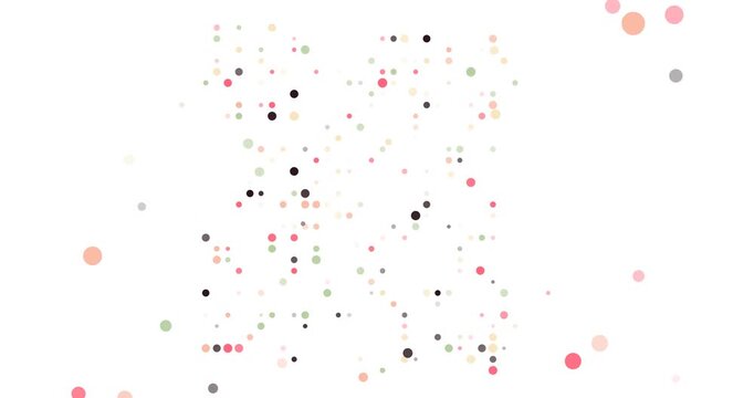 Clean Minimalist Dots Falling into Egypt Map Shape