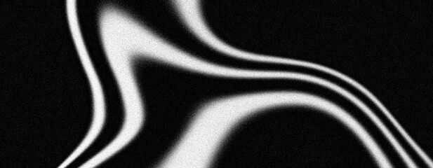 Abstract black and white noise texture background, minimal grunge wavy lines, grainy monochrome poster header backdrop design