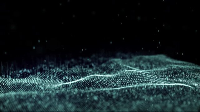 Abstract fluid particle background, 4K high-definition video, suitable for creating subtitles.