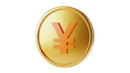 Obraz premium Gold coin with Yen symbol