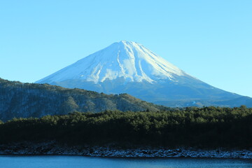 西湖と富士山