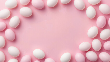 やさしいパステルカラーのイースターエッグ柄背景として使える素材.生成AI