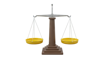 Balance Scales with Yellow Pans