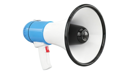 Blue and White Megaphone