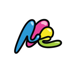 Colorful Abstract Letter M Logo Design.