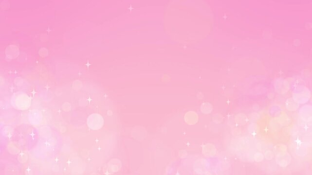 ピンクのキラキラ背景ループ動画 / Pink sparkling glitter particles loop background video