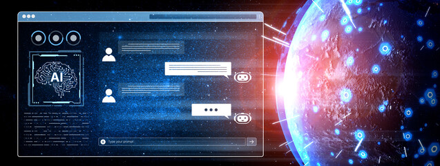 A user interface of a conversational AI platform. A user interacts with an intelligent chatbot by typing prompts to receive support and information from the digital brain. Fermion