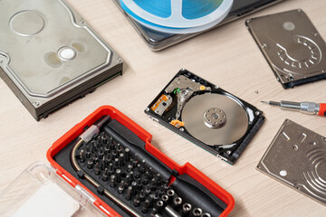 Hard Drive, Working, Reparing, Writing, Reading.