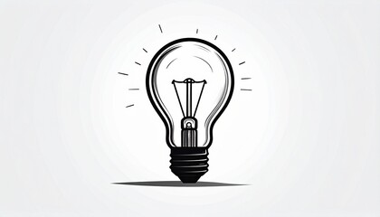Stylized Light Bulb Illustration Representing Creative Ideas Inspiration Innovation and Business Solutions