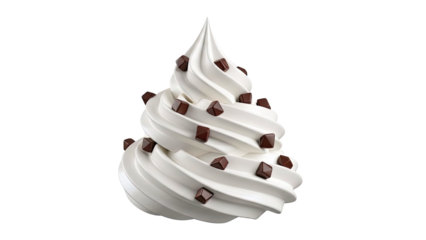 Soft Serve Ice Cream with Chocolate Chunks