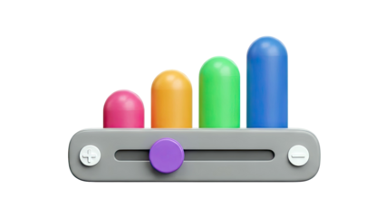 3D Colorful Bar Chart with Slider Control
