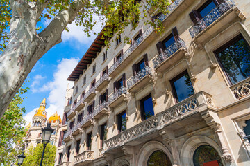 The ancient architecture of Barcelona, Spain,