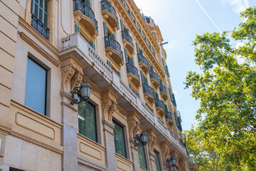 The ancient architecture of Barcelona, Spain,