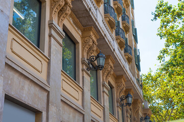 The ancient architecture of Barcelona, Spain,
