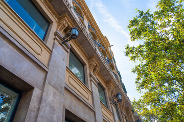 The ancient architecture of Barcelona, Spain,