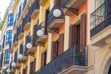 The ancient architecture of Barcelona, Spain,