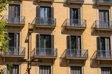 The ancient architecture of Barcelona, Spain,