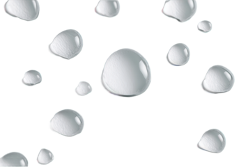 Water Droplets, Isolated on a Transparent Background