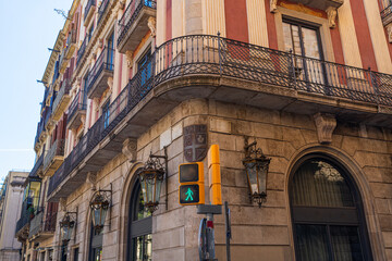 The ancient architecture of Barcelona, Spain,