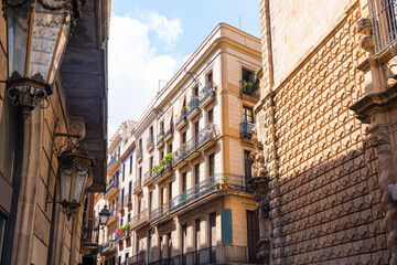 The ancient architecture of Barcelona, Spain,