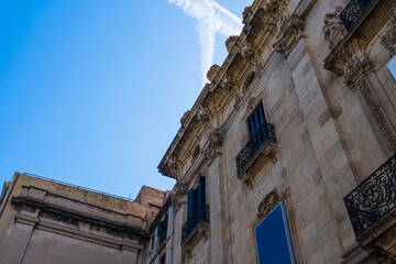 The ancient architecture of Barcelona, Spain,