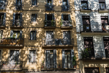 The ancient architecture of Barcelona, Spain,