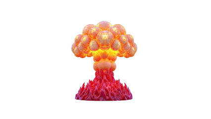 Abstract Nuclear Explosion Mushroom Cloud
