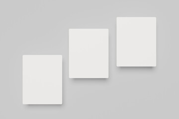 Fototapeta premium Empty Vertical Blank Cards for Social Media Layout Mockup