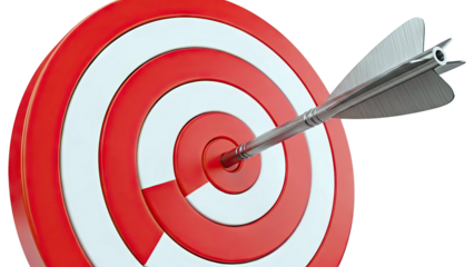 Arrow Hitting the Center of a Target