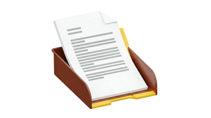 Document Tray with Papers