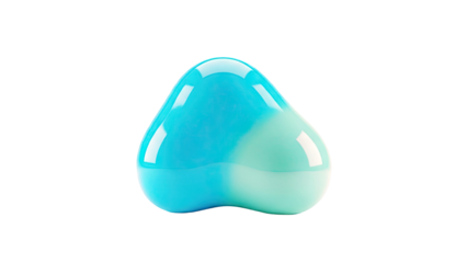 Abstract Organic Shape with Cyan and Teal Gradient