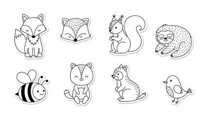 Fototapeta premium Animals set playfull