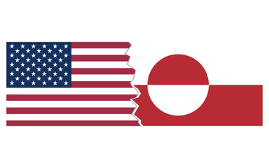 USA greenland conflict concept stock image, USA greenland breakup, usa greenland map break