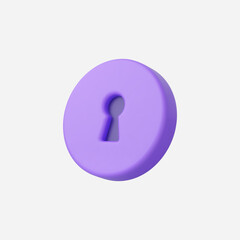 3d Realistic Lock icon vector Illustration